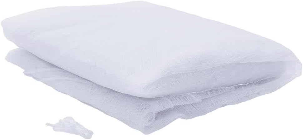 Moskitonetz für Bett 220 Mesh Weiss 56x56x220 cm langlebiges Polyester für Schlafzimmer, Outdoor, Ca