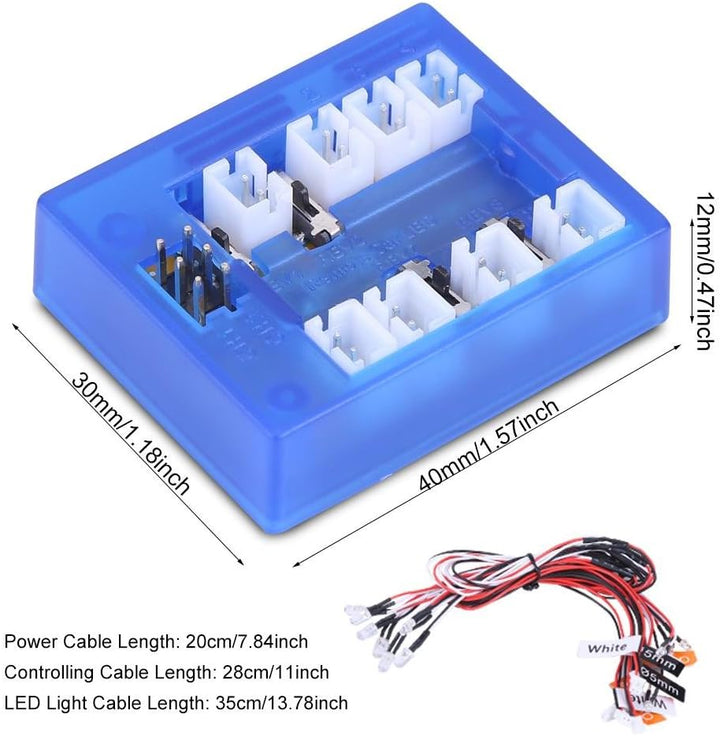 12-LED Auto Licht, Montieren Beleuchtung System Kit für 1/10 RC Auto, LKW, Crawler, Modelle, Spielze