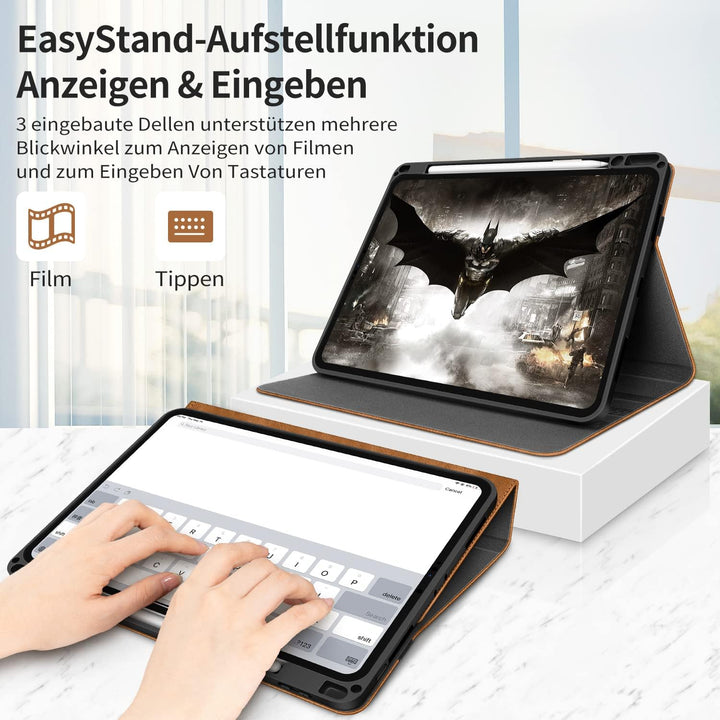 HOLIMET iPad Pro 11 Hülle 2021 4/3/2. Generation Hülle 2021/2020 mit Stifthalter, PU-Leder Schutzhül