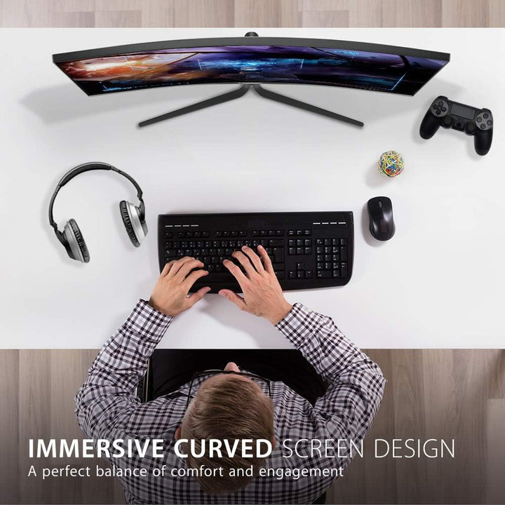 Viewsonic VX2458-C-MHD 60 cm (24 Zoll) Curved Gaming Monitor (Full-HD, FreeSync, 1 ms, 144 Hz, HDMI,