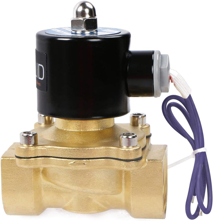 U.S. Solid 1" G 12 V DC Messing Magnetventil Direktgesteuert für Wasser Luft Gas Öl NC Brass Solenoi
