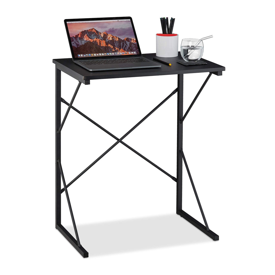 Relaxdays Schreibtisch klein, HxBxT 75 x 60 x 40 cm, kompakter Computertisch, Laptop Arbeitstisch, M