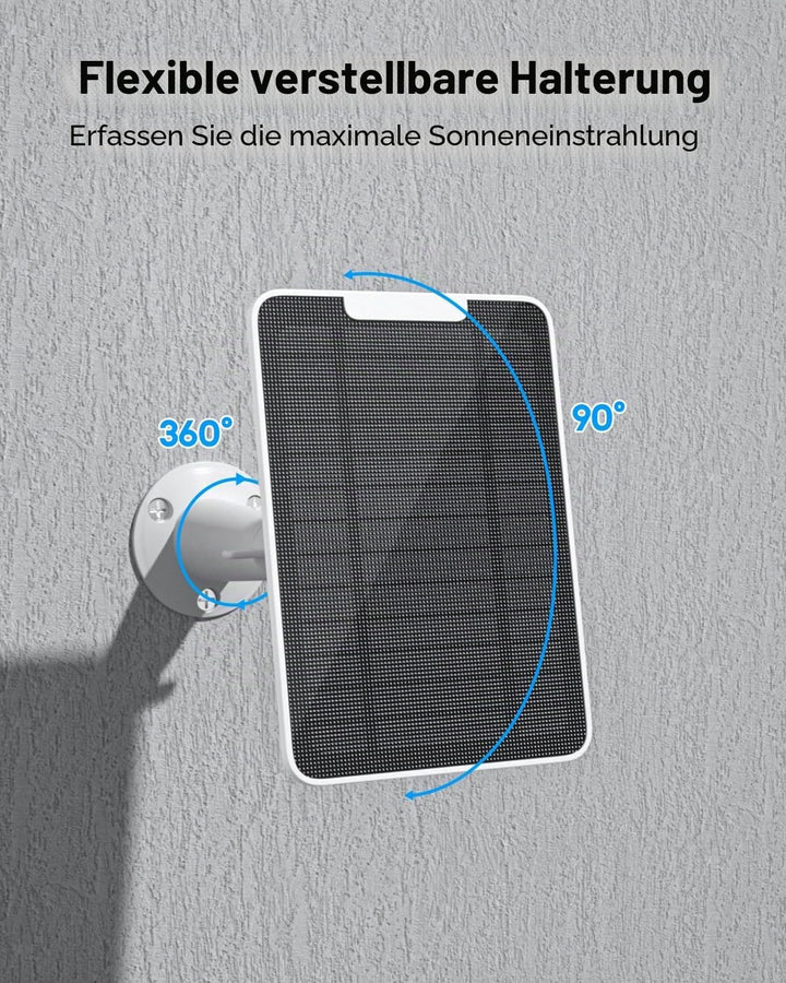 Solarpanel-Ladegerät Kompatibel mit Google Nest-Kamera im Aussen &amp; Innenbereich(Batterieversion), 6W