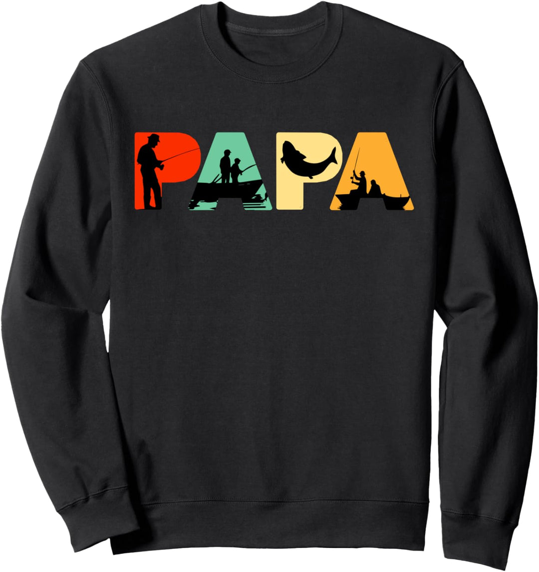 Retro-Fischerpapa, Geschenk des stolzen Fischerpapas Sweatshirt