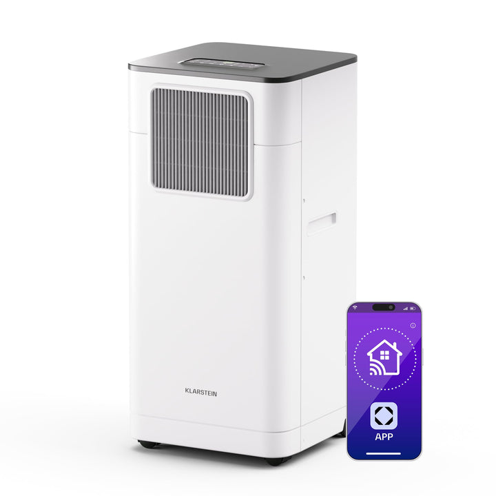 Klarstein Mobile Klimaanlage mit Abluftschlauch - 7000 BTU, 3-in-1, Leise & Energieeffizient, Smart