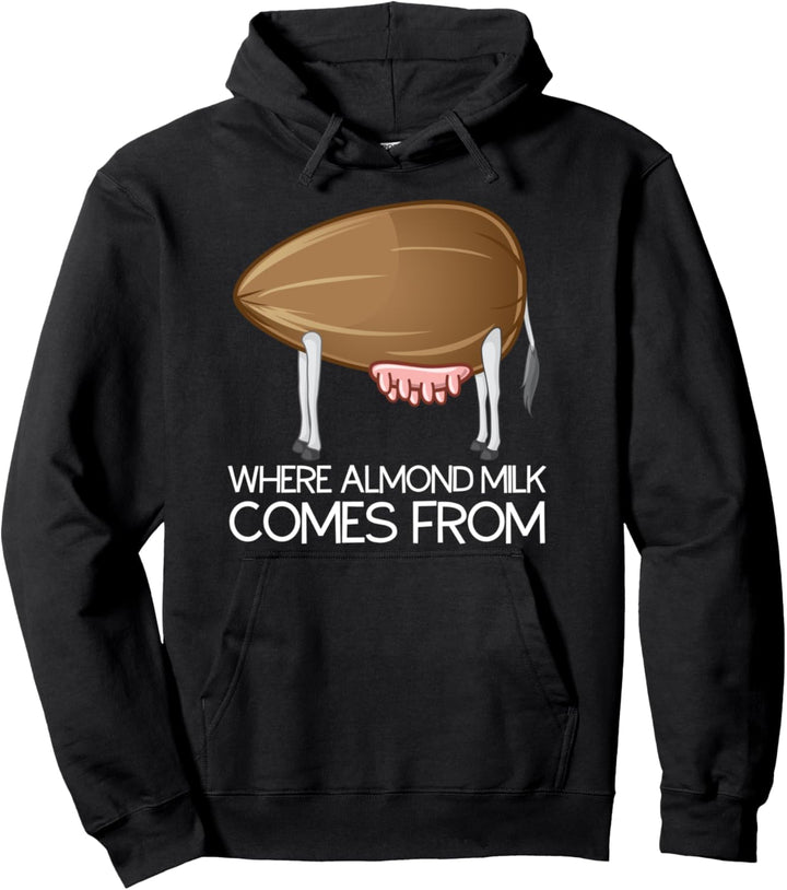 Lustig Wo Mandelmilch kommt von - Milch Die Mandel Pullover Hoodie