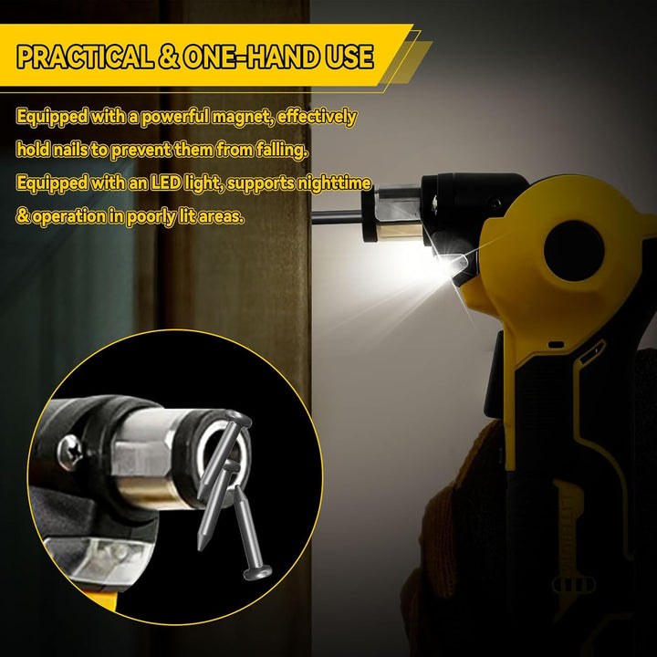 Akku-Autohammer Kompatibel mit Dewalt 20V Akku, Elektro Nagel Hammer mit verstellbarem 3-Positionen-