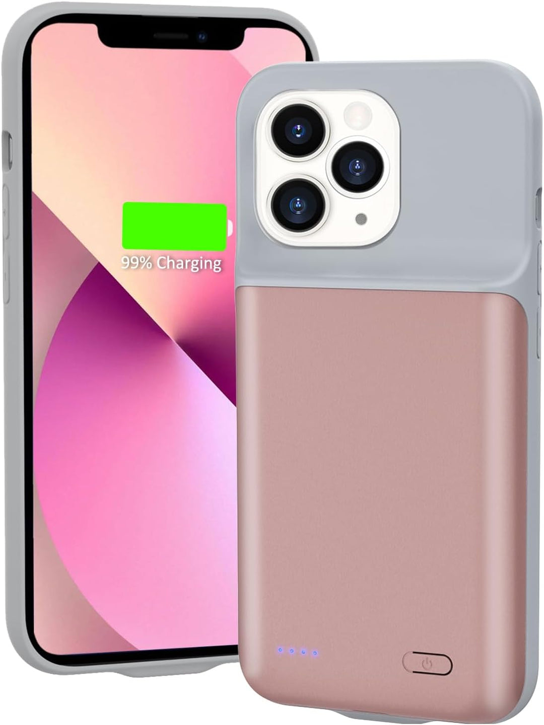 HUOBAO Batteriehülle für iPhone 13 Pro Max, [6000mAh] Ladegerät Hülle für iPhone 13 Pro Max, Schütze