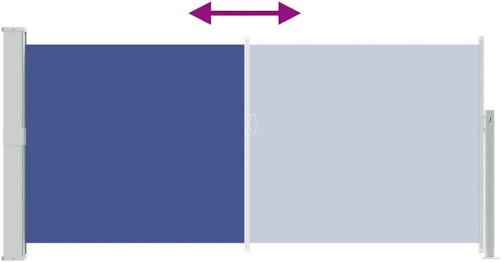 vidaXL Seitenmarkise 140x300cm Blau Sichtschutz Windschutz Sonnenschutz Balkon 140 x 300 cm Blau, 14