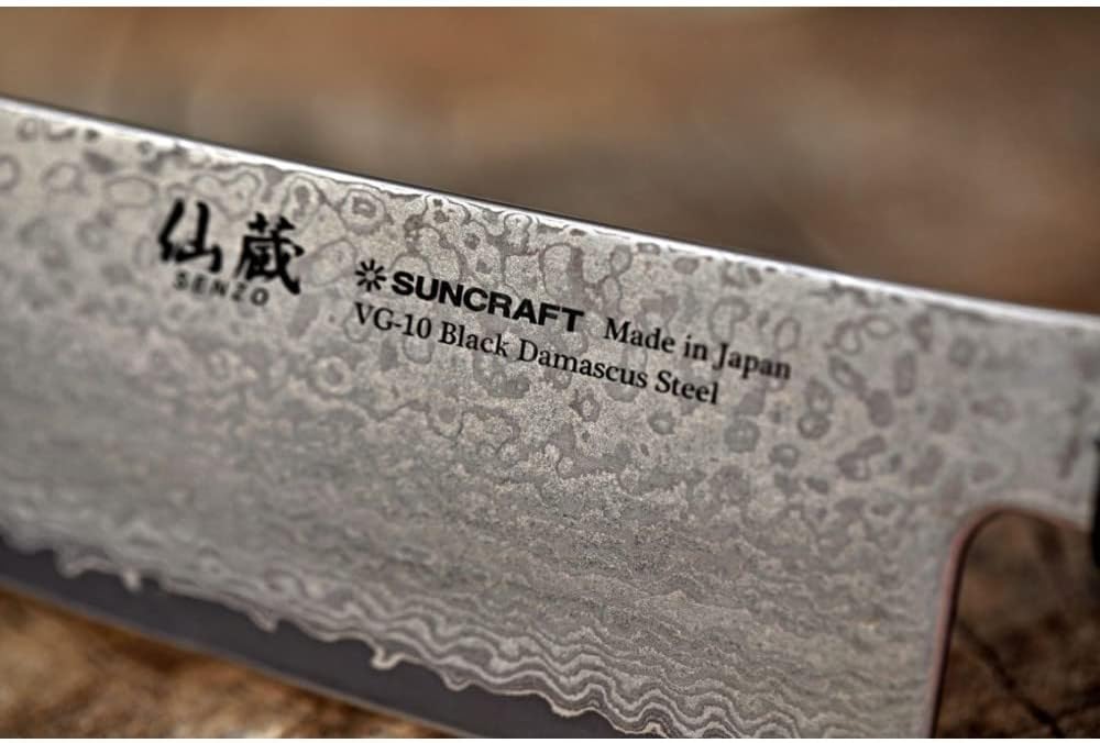 SUNCRAFT SXLBD-01 VG-10 Black Damascus Paring messer - Kern aus japanischem VG-10 Stahl zwischen 66