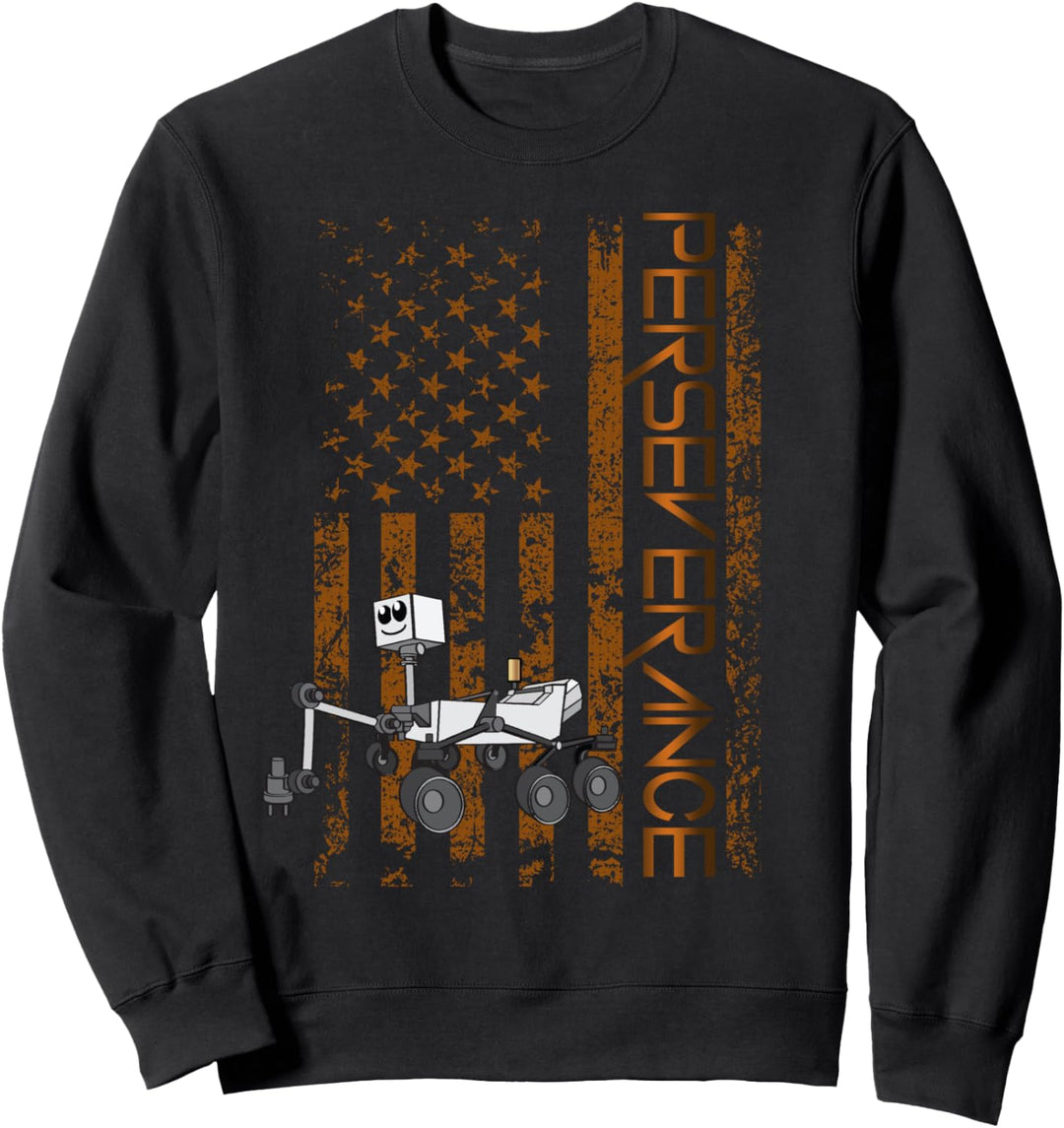 Perseverance Mars Rover 2020 Amerikanische Flagge Sweatshirt