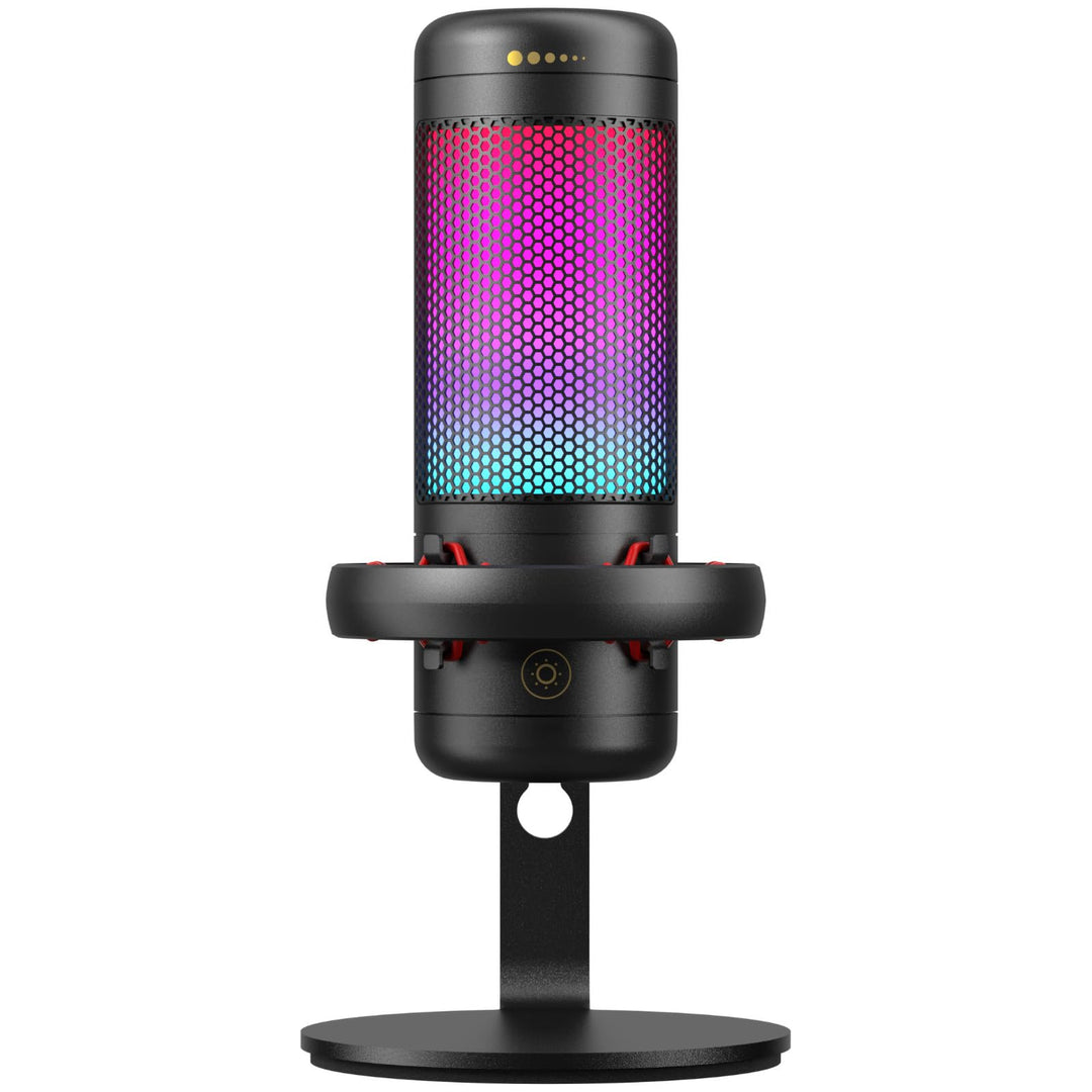 TONOR Gaming Mikrofon PC mit RGB-Modi & Helligkeit einstellbar, USB/Type-C Microphone für Streaming