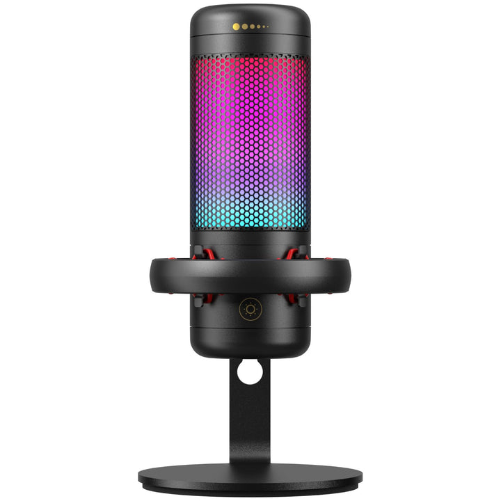 TONOR Gaming Mikrofon PC mit RGB-Modi & Helligkeit einstellbar, USB/Type-C Microphone für Streaming