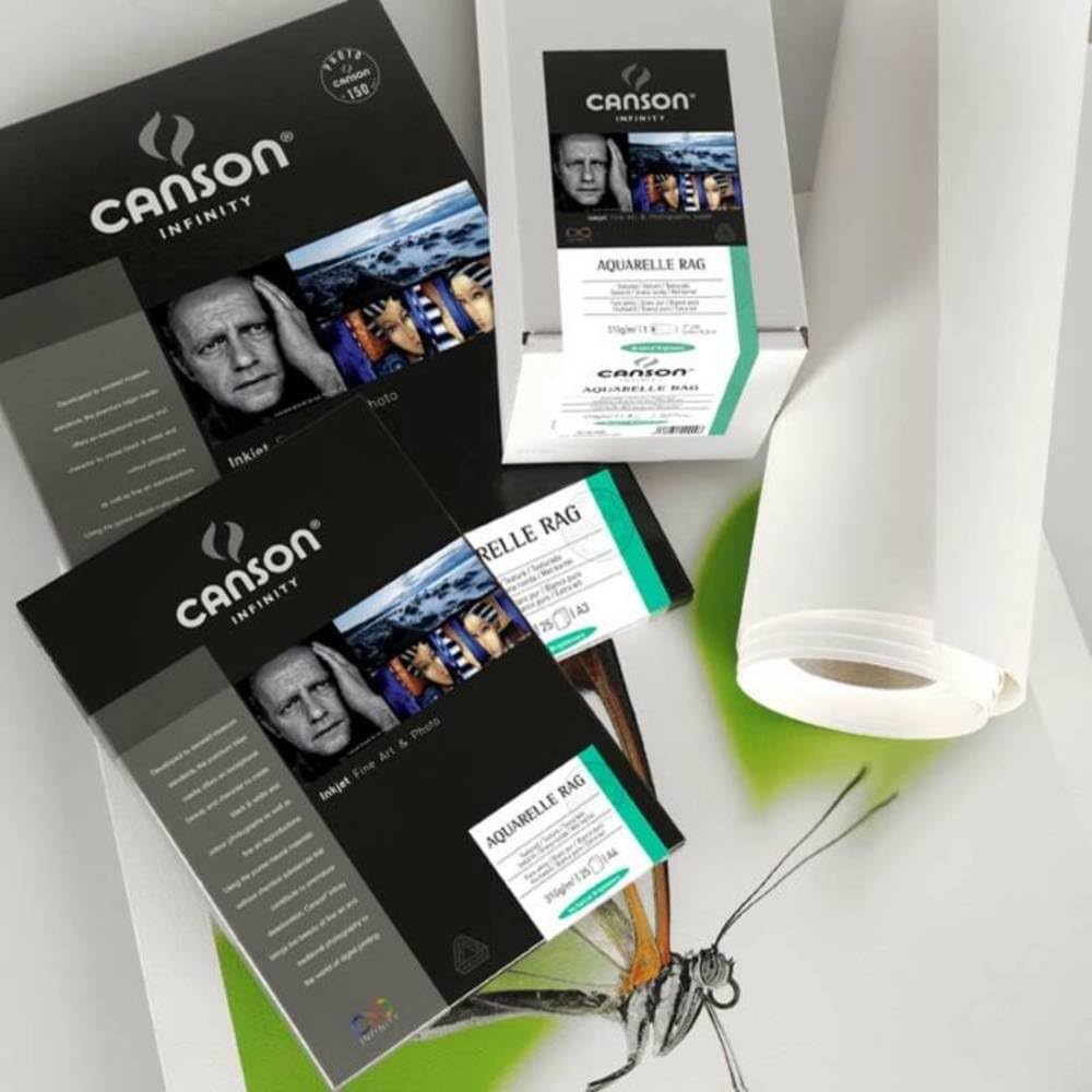 CANSON - Infinity InkJet FineArt Fotopapier ARCHES AQUARELLE RAG A3 - 25 Blatt 310g/qm, A3 29,7x42 c