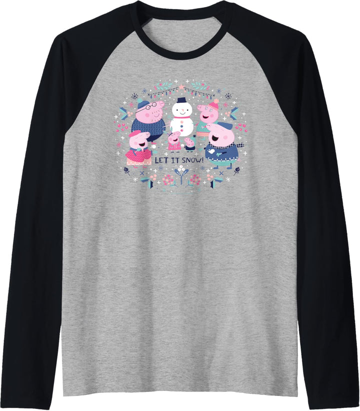 Peppa Pig Snowman Circle Raglan