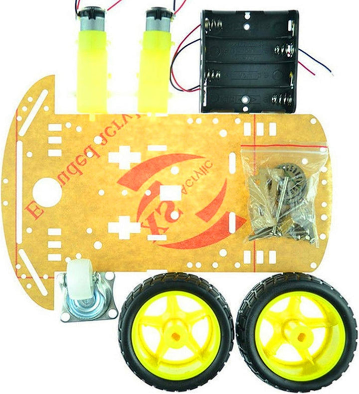 AptoFun Motor Smart Car Chassis für Arduino- mit 2 Getriebemotor und Batteriebox (2WD), 2WD