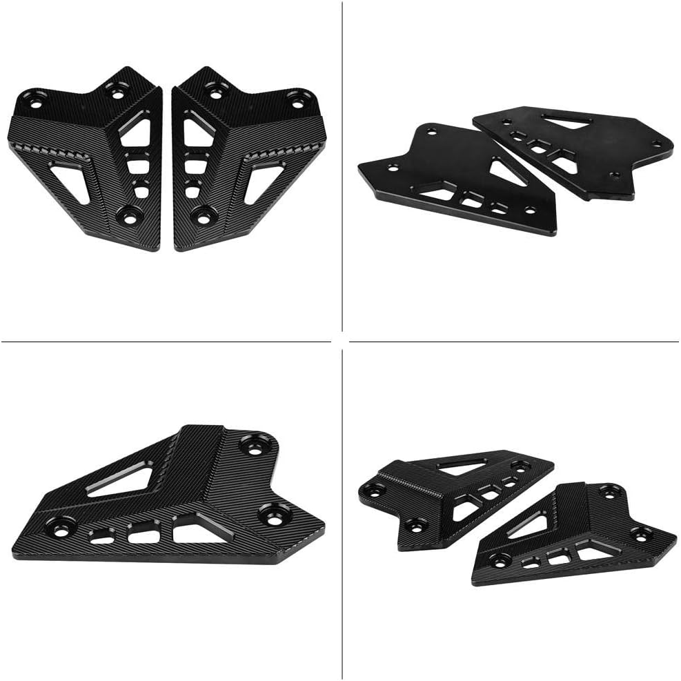 Motorrad Fussstütze Fussrastenschutz, Fersenschutzabdeckung für Kawasaki Z900 2017-(Schwarz)