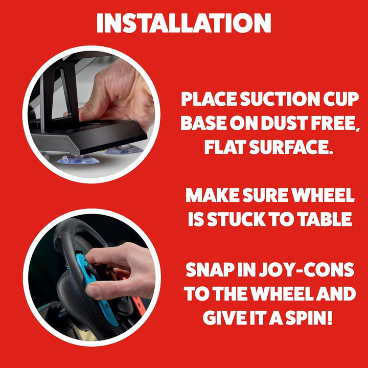 Numskull Nintendo Switch Joy-Con Steering Wheel Table Attachment, Switch Racing Wheel Accessory (Nin