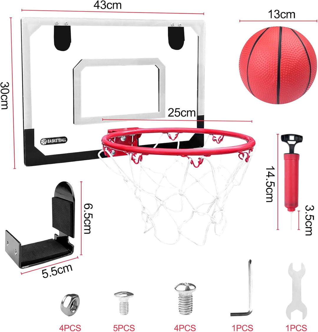Newpop Basketballkorb Indoor Kinders, Basketball Korb Zimmer, Minis Basketballs Hoop Einhängen, Bask