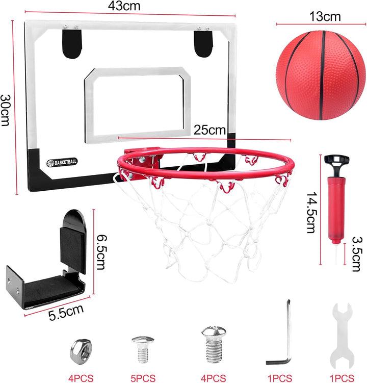 Newpop Basketballkorb Indoor Kinders, Basketball Korb Zimmer, Minis Basketballs Hoop Einhängen, Bask