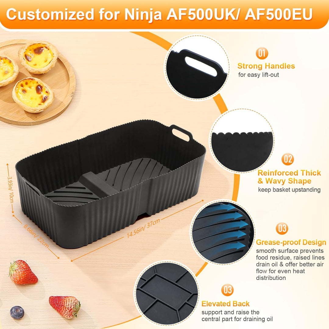 Airfryer Zubehör Für Heissluftfritteuse Ninja Af500EU Af500EUCP 10,4L, Silikonform Für Heissluftfrit