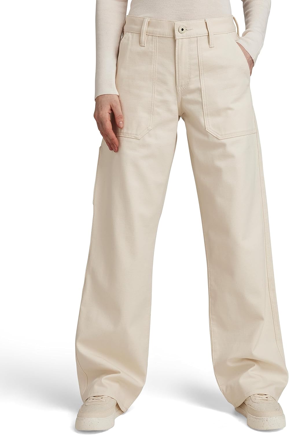 G-STAR Damen Judee Carpenter Loose Jeans 24W / 30L Beige (Ecru D23590-d491-159), 24W / 30L Beige (Ec