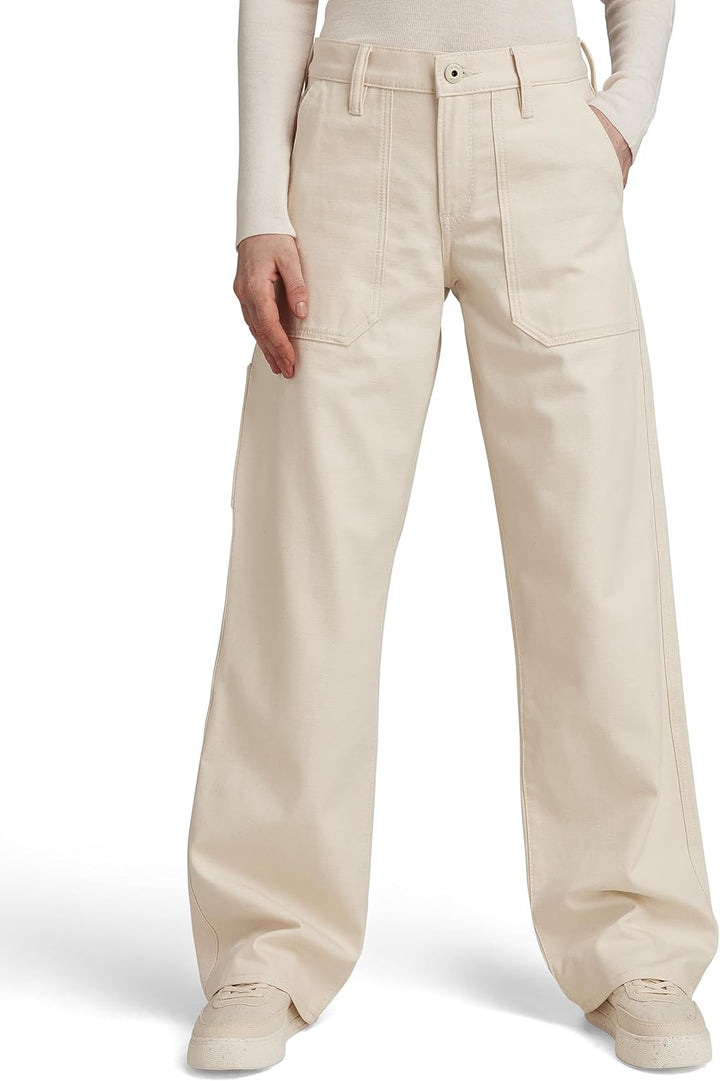 G-STAR Damen Judee Carpenter Loose Jeans 24W / 30L Beige (Ecru D23590-d491-159), 24W / 30L Beige (Ec