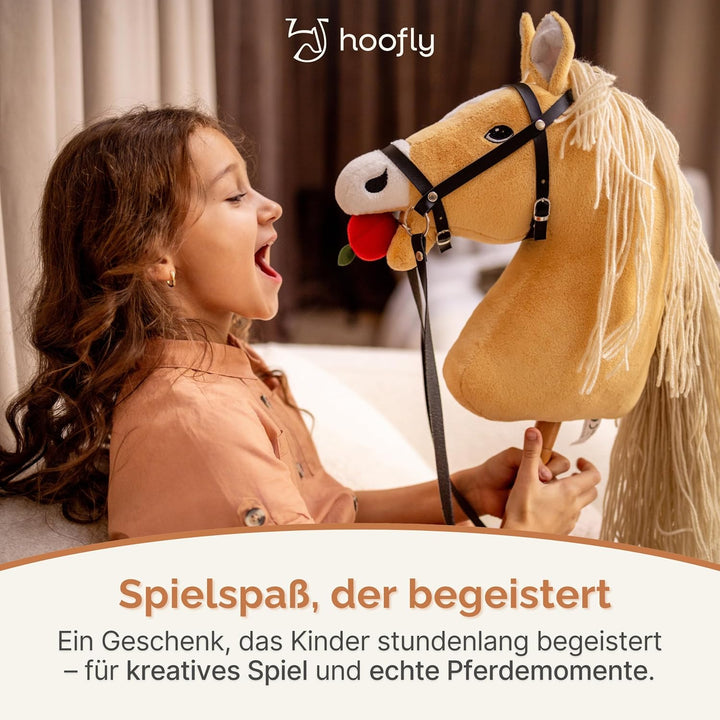 Hobby Horse Zubehör – Pflegeset für Kinder mit Tasche, Bürste, Striegel & Hufkratzer [TÜV geprüft] -