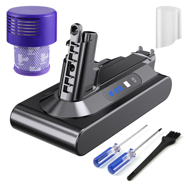 Rapthor V10 Akku, Ersatzakku für Dyson V10, 75,6Wh 25,2V SV12 Kompatibel mit V10 Absolute, V10 Anima
