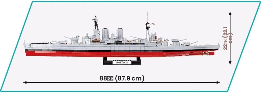 Cobi COBI 4830 Historical Collection WWII HMS HOOD 2613 klocków, Mittel