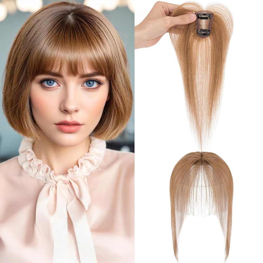 Benehair Clip in Pony Echthaar, 3D Air Pony Echthaar, 20g Clip in Bangs Echt Haar Front Fringe, 100%