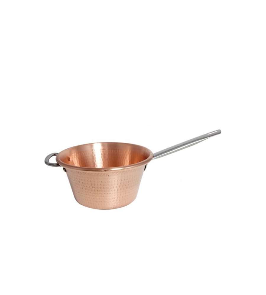 Lar 2325 Kessel für Induktionsboden, Griff aus Edelstahl, 25 cm, Kupfer, Orange