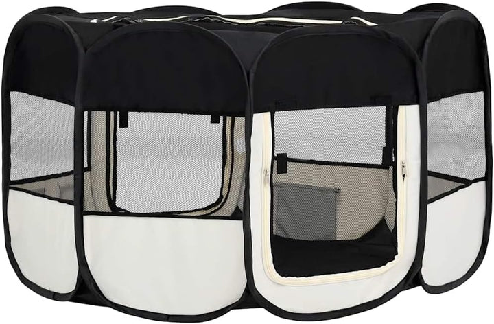 vidaXL Welpenlaufstall Faltbar 145x145x61cm Welpenauslauf Tierlaufstall Hunde 145 x 145 x 61 cm Schw