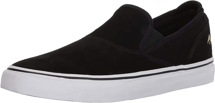 Emerica Herren Wino G6 Slipper Skate-Schuh 37.5 EU Schwarz Weiss Goldfarben, 37.5 EU Schwarz Weiss G