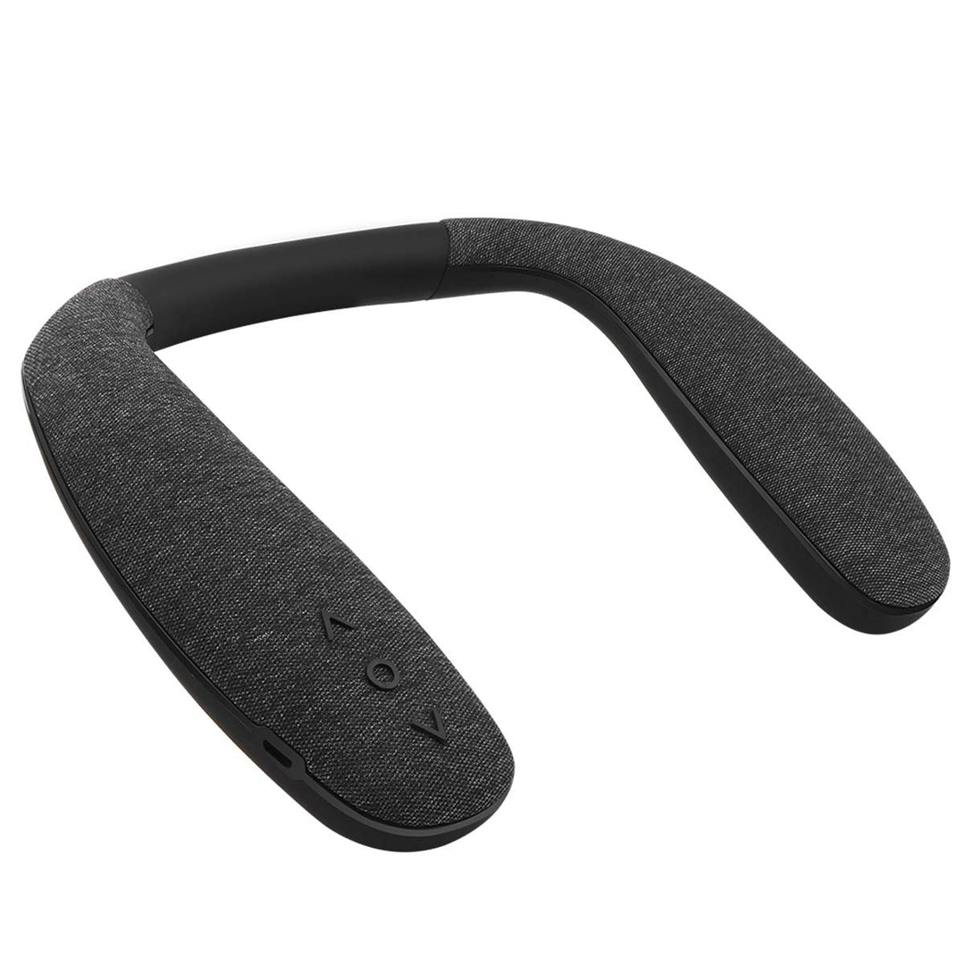 QiCheng & LYS Halsband Bluetooth Lautsprecher, Companion Schwarz, Tragbar Drahtlos, Hervorragende Au