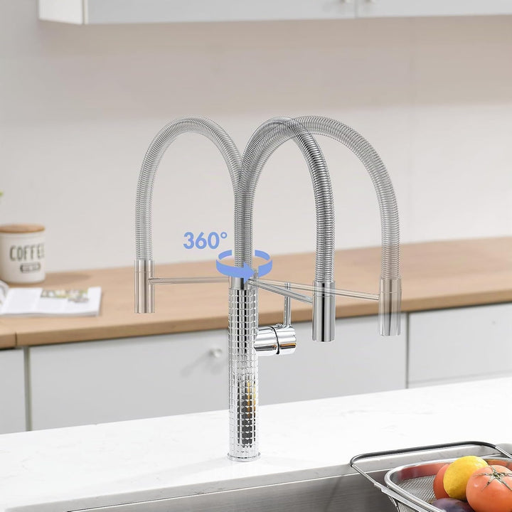 AIMADI Wasserhahn Küche Ausziehbar Küchenarmatur Einhebel-Mischer mit 360° Drehfunktion Armatur Küch