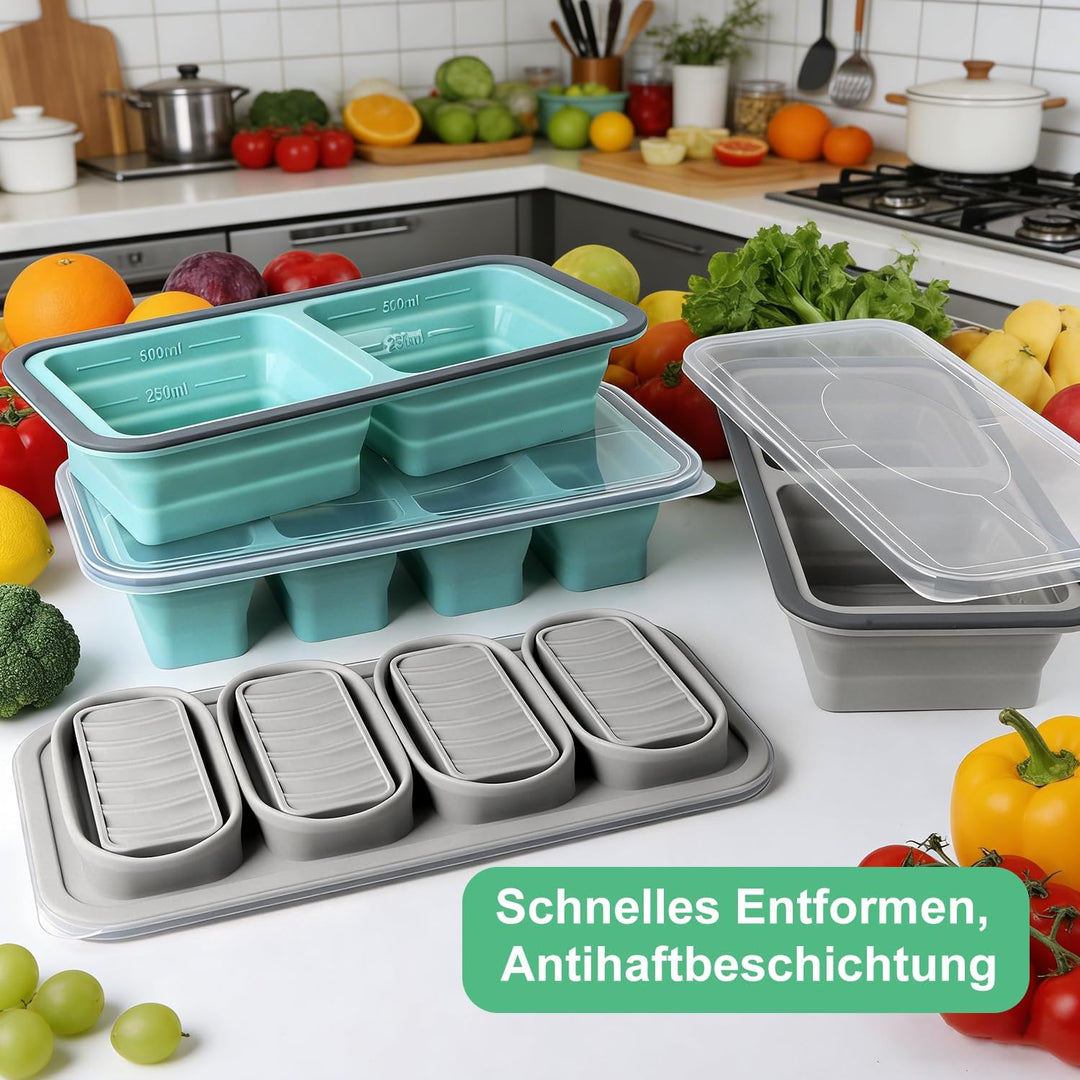 Gefrierbehälter Suppen Einfrieren Behälter Grosse Eiswürfelform Faltbar 1Stk Silikon Eiswürfelform M