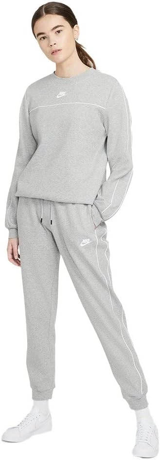 Nike Damen Sw Mlnm Essntl Langarmshirt XS Dk Grey Heather/White, XS Dk Grey Heather/White