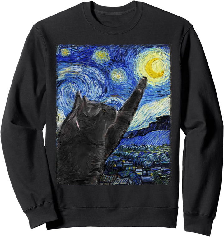 Starry Night Cat Van Gogh Katze Sweatshirt