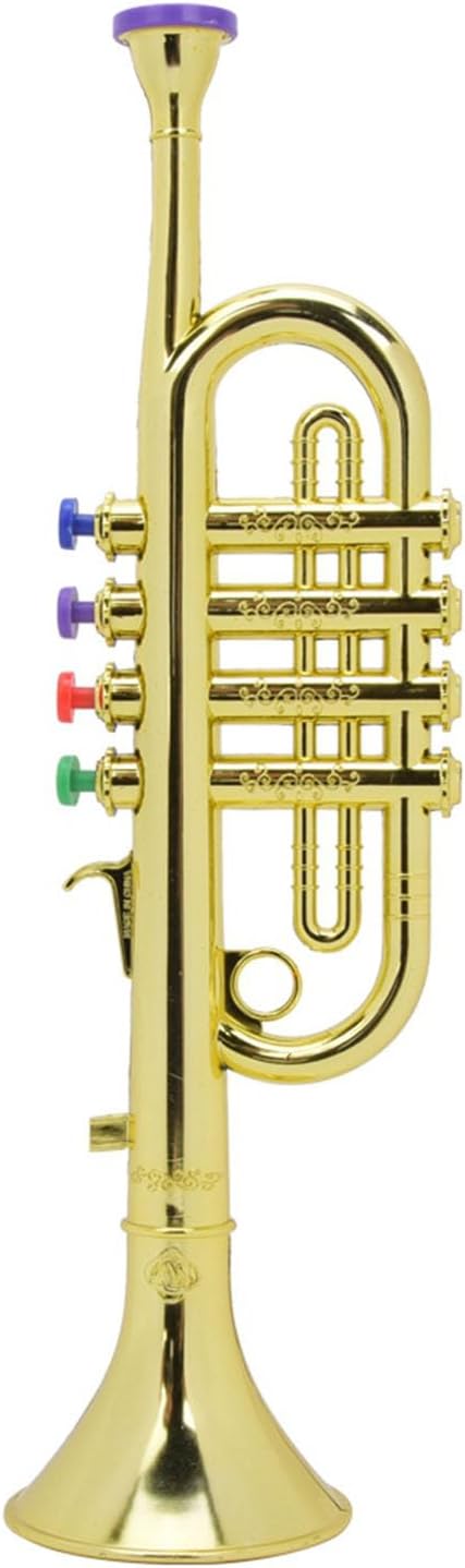 Golden beschichtete Trompete ABS Trompete Wind Musikinstrument f¨¹r Kinder Vorschule Musik Spielzeug
