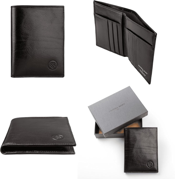 Maxwell Scott - Personalisierte Luxuriöse, schlanke Herren- Leder Brieftasche - Handgefertigt aus it