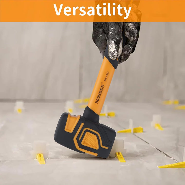 BOOSDEN Gummihammer,1020g, Gummihammer Camping, Gummihammer Gross, Hammer mit Haken Ergonomischem Gr