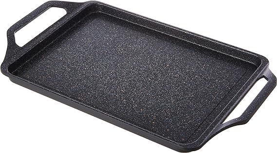 WECOOK! Ecochef Titan Grillplatte, Induktion Griddle-Pfanne 37 X 25 cm, Aluminiumguss, 5mm Dicke, Si