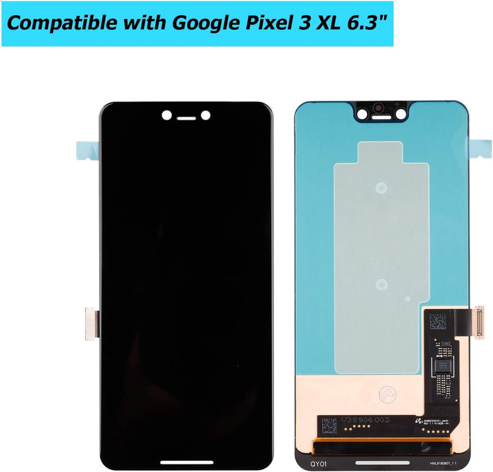 E-YIIVIIL Ersatz LCD Display Kompatibel Für Google Pixel 3 XL 6.3" Schwarz Ersatzteil Reparatur LCD