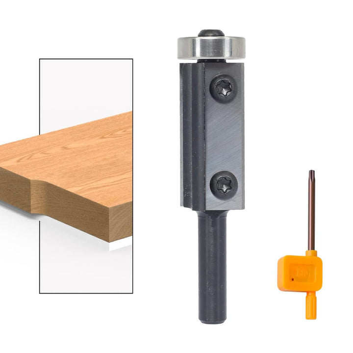 Sinoprotools Wendeplatten Bündigfräser,8mm Schaft Bündiger Fräser Schnittlänge 40mm,mit Austauschbar