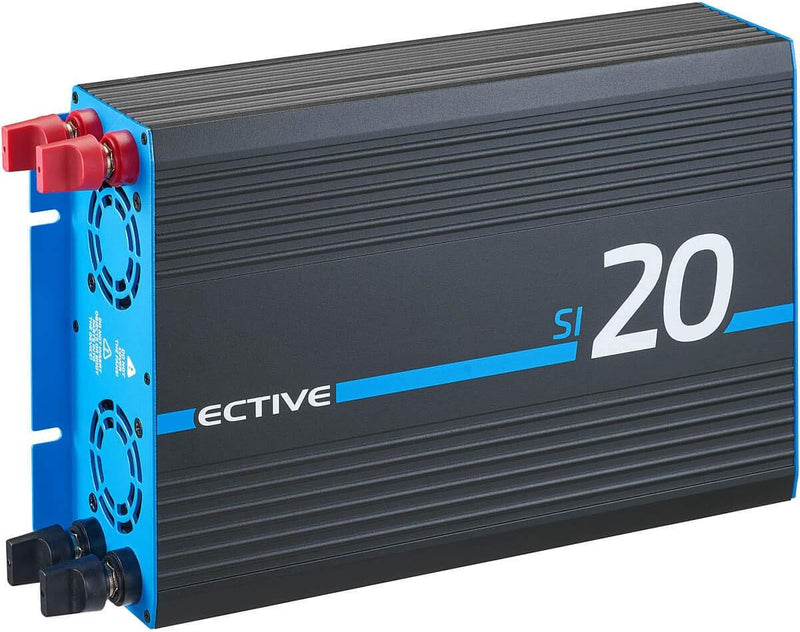 ECTIVE Reiner Sinsus Wechselrichter SI20-2000W, 12V auf 230V, USB, Überlastschutz, Überhitzungsschut