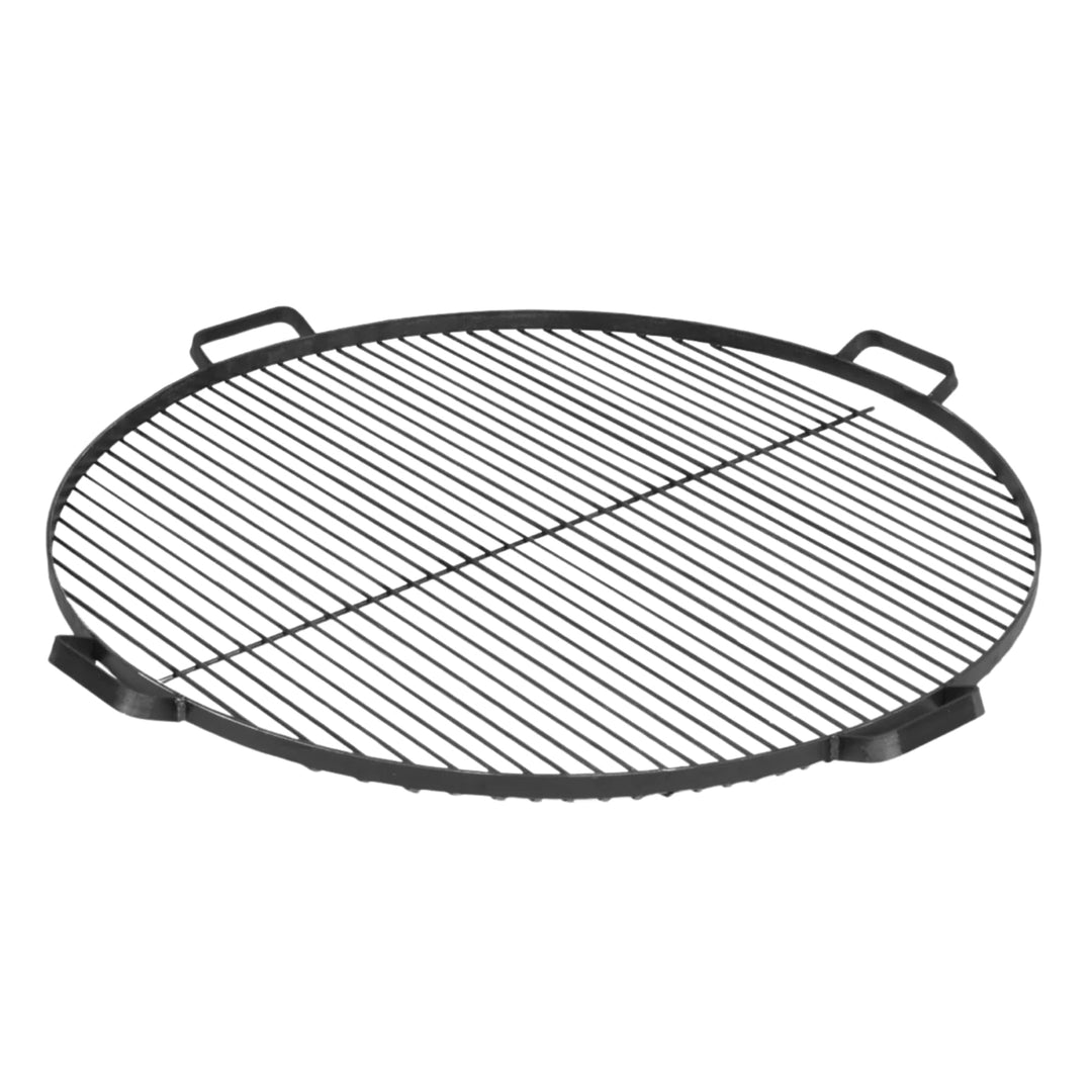 MR. DEKO Grillrost Ø 60 cm mit 4 Griffen | Stabiler Stahlrost schwarz 4 kg hitzebeständig langlebig