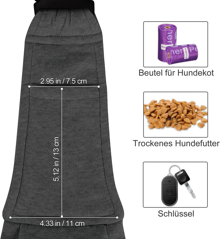 PETLOFT Tragetuch Hund, Reversibel Kleine Hundetrage, Einstellbar Pet Tragetuch, Freisprecheinrichtu
