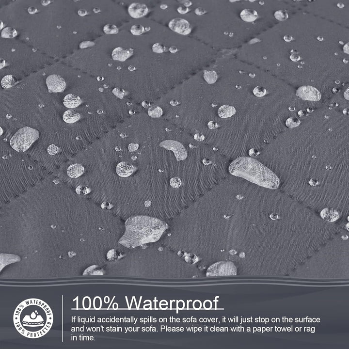 TAOCOCO Sofa Überzug, Sofabezug Wasserdicht Mit Gummiband，Wohnzimmer Anti-Rutsch Gepolsterter Sofasc