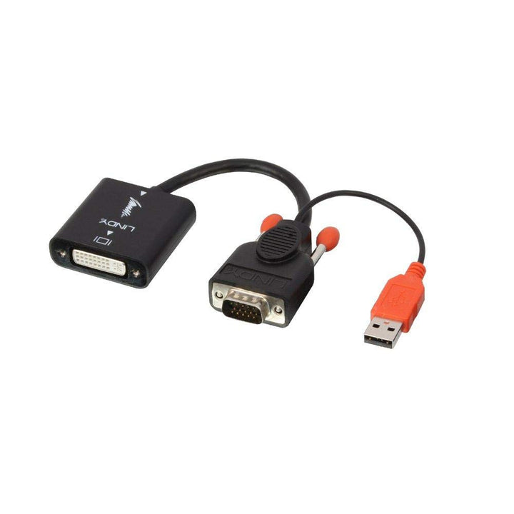 LINDY 38184 VGA auf DVI-D Konverter, schwarz/orange
